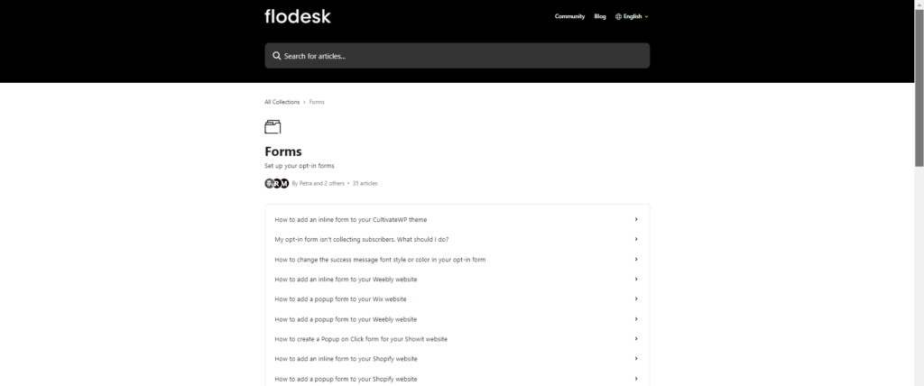 Flodesk vs Mailchimp: Flodesk community support