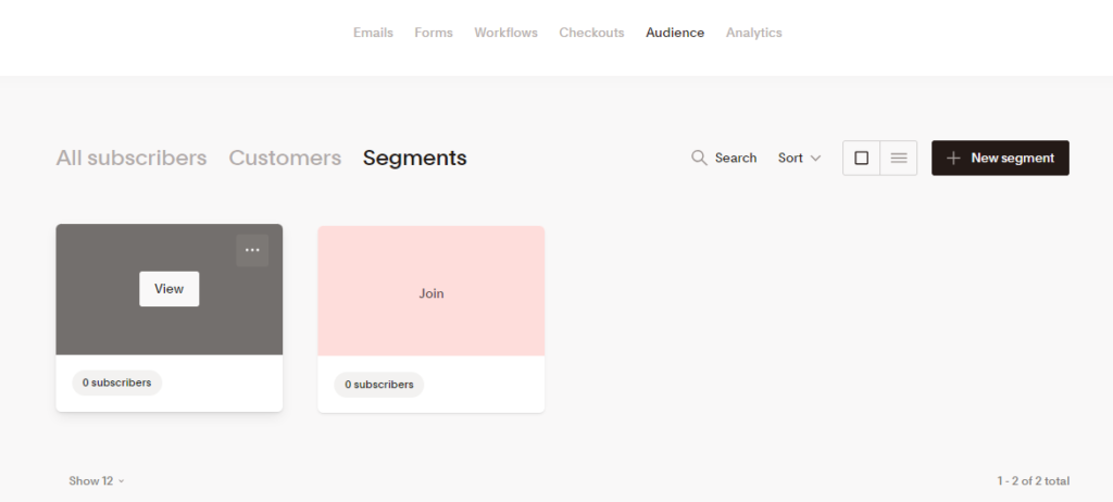Flodesk review: Segment customisation