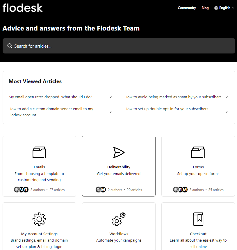 Flodesk review: Customer support